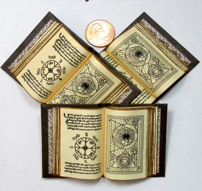 1:6 Scale CODEX OF PARANOR *OPEN BOOK* Magic Spell Book Miniature Playscale Book