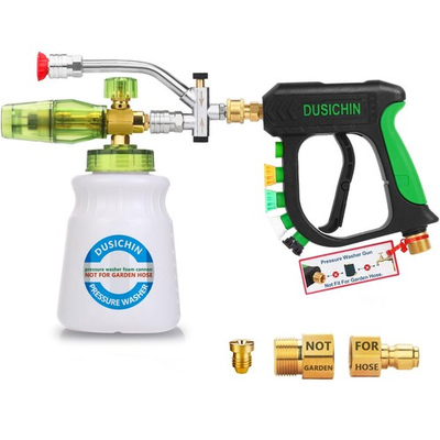 #ad DUSICHIN Pressure Washer Gun Foam Cannon Dual Connector Shift Valve Car Wash... $58.17