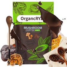 Mushroom Coffee, Organic Mushroom Coffee, Instant Coffee Powder with Lion's M...