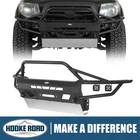 Hooke Road Front Winch Bumper For 2005-2011 Toyota Tacoma w/Skid Plate & Lights