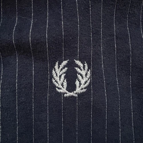 Vintage Fred Perry Track Jacket Full Zip Men’s Medium Navy Blue Pinstripe USA image 4