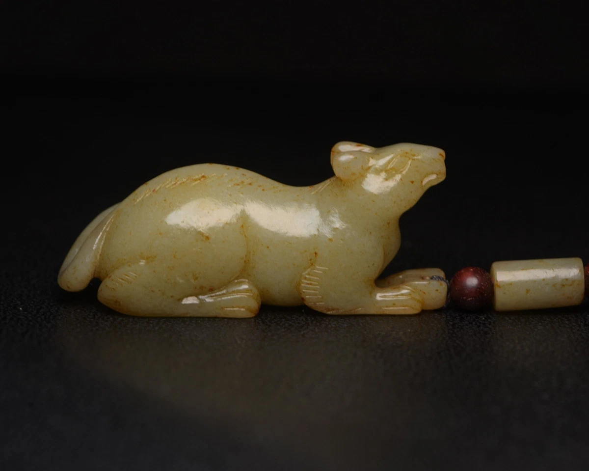 老鼠玉中国风雕像、雕像| eBay