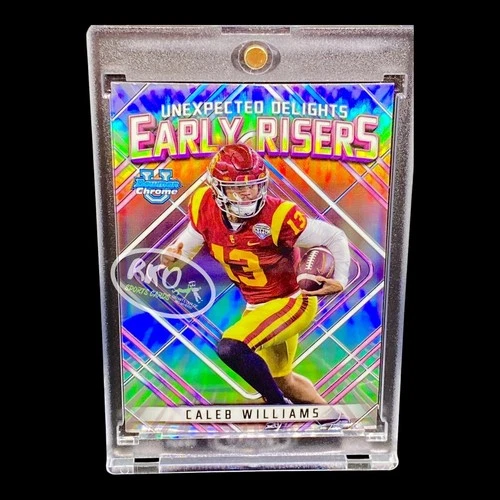 CALEB WILLIAMS RARE ROOKIE RC REFRACTOR INVESTMENT CARD SSP BOWMAN CHROME MINT