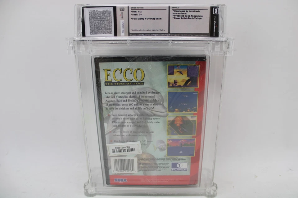 Ecco: The Tides of Time Sega Genesis Wata Graded 9.2 C+ - Image 4 of 4