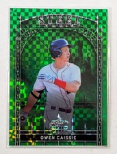 2024 Leaf Trinity Owen Caissie Steel Green Plaid /5 #S-77 Miami Marlins