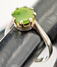 Schöner Art Deko Jade - Ring 925 Sterling Silber Jugendstil Antik Schmuck NR.83