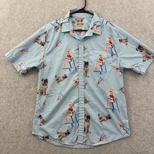 RSVLTS Shirt Men M Blue The Sandlot Wendy Peffercorn And The Beast Short Sleeve