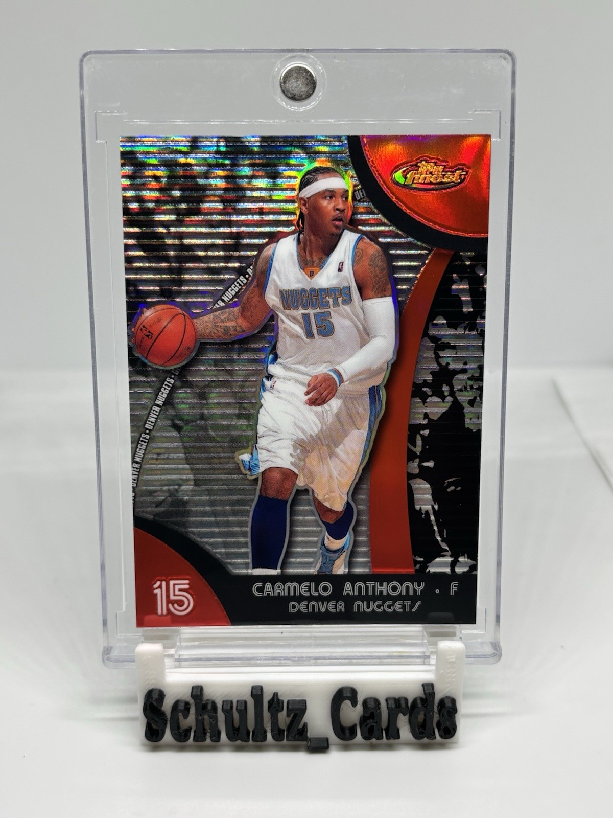 2007-08 Topps Finest Refractor Carmelo Anthony #15