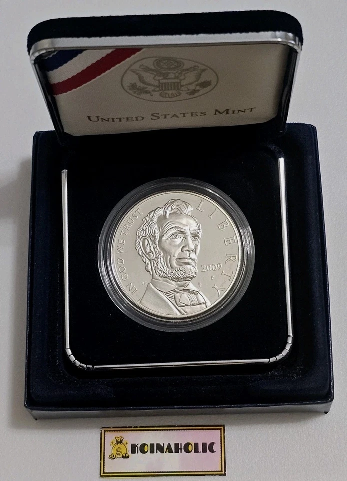 2009-P Abraham Lincoln Commemorative Silver Dollar Proof w/ COA, From Storage - Image 2 of 4