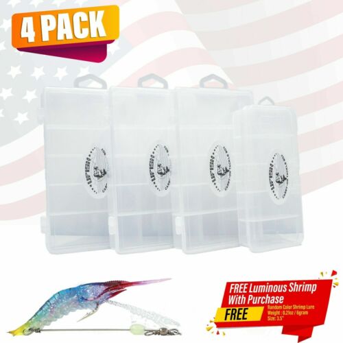 UFISH Scatola da pesca 4 pak Attackle Storage Organizer Esca Custodia Esca Pesca Ghiaccio - Foto 1 di 5