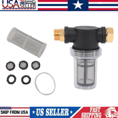 #ad Garden Hose Inlet Filter Inline Water Pressure Washer Sediment Washing Machine $9.73