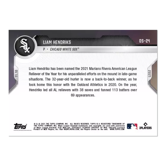 White Sox' Liam Hendriks named AL Reliever of the Year – NBC Sports Chicago