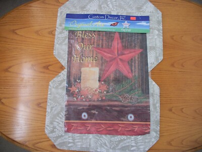 ''Bless Our Home'' Garden Flag, 12'' x 18'', NEW, Free Shipping