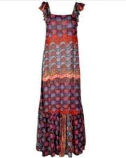 Wanderlust Long Dress by the Greater Good - Handmade African Print -Size Small