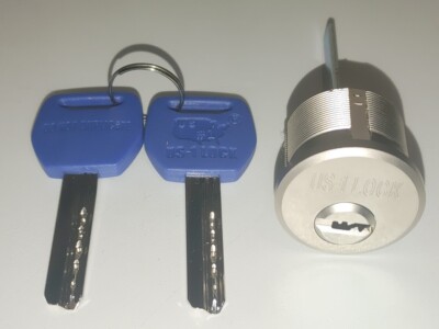 Mul-T-Lock Type High Security 1'' Mortise Rim Cylinder Combo- KA/PAIR - US32D-NEW
