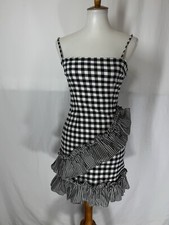 Lover's + friends Gabby mini dress black and white checkered size Small