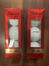 LOT of 2 Titleist DT 90 Superior Performance Durability Golf Balls 1 White New