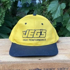 JEG’S High Performance Adjustable Baseball Hat Cap Yellow And Black New