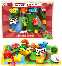 Wooden Farm Animals Set Wood