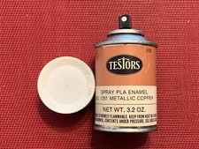 TESTORS 1251 METALLIC COPPER SPRAY ENAMEL PAINT -models  slot cars VINTAGE 60s
