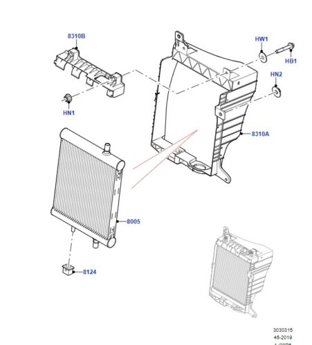 For Land Rover 2020 New Defender 2.0 3.0 AUXILIARY RADIATOR LR128288 LR188925 - Picture 2 of 2