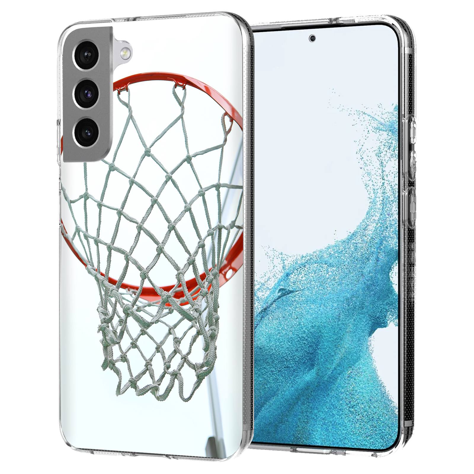 Slim Case for Samsung Galaxy S22 Plus+ 5G,Bank Shot Hoop Print,USA Printed