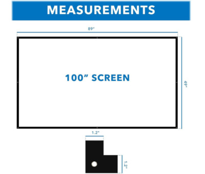 Mount-It! MI-640 Wall Projector Screen 100'' new in box