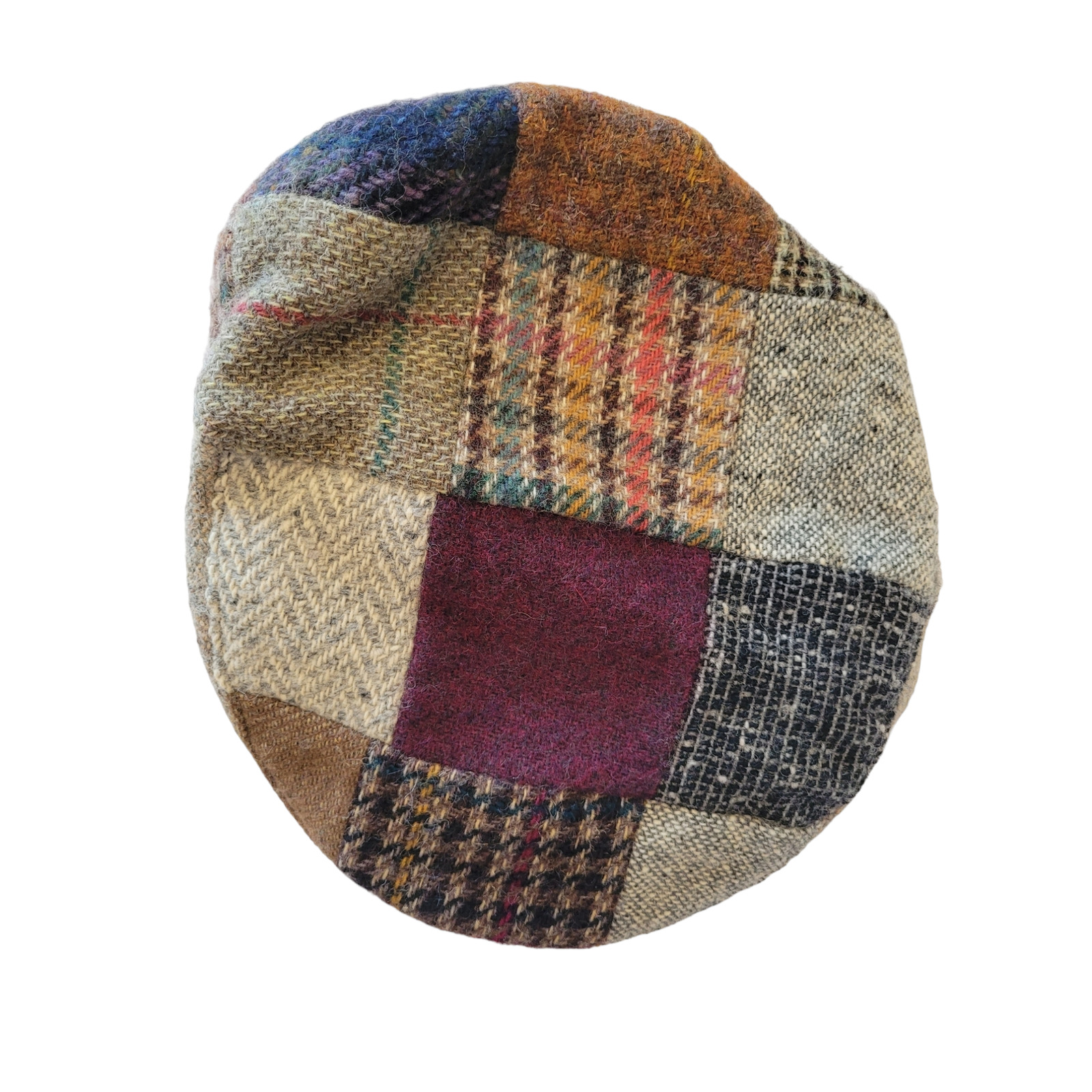Vintage L.L.Bean Hanna Hats Patchwork Wool Tweed … - image 3