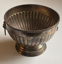 Jugendstil Schale PSL Sheffield - seltenes Design L&ouml;wenk&ouml;pfe -Versilbert um 1900