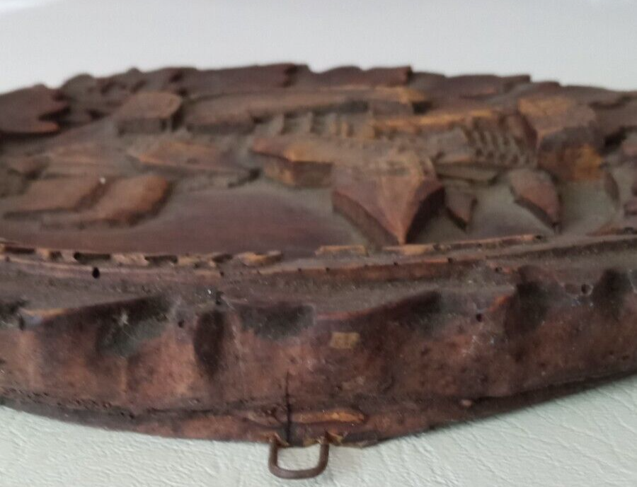 Old Germany Wood Resin 3D Plate Art Wall Decor Kaiserslautern Rhein