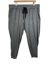 GapFit Jogger Pants Womens XXL Gray Brushed Tech Jersey Pockets