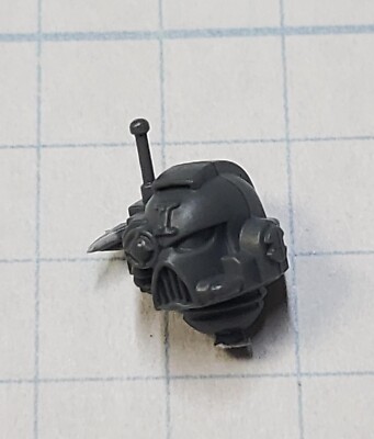 40k Deathwatch Bits Upgrade Targeter Helmet Head w Antenna #05