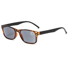 Tinted Reading Glasses Sunglasses Rectangle Anti-Blue Light Blocking Readers