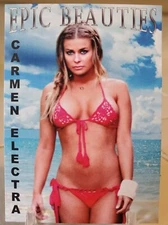 2022 EPIC BEAUTIES CARMEN ELECTRA Unique Art Trading Card #4/20 Limited Edition!