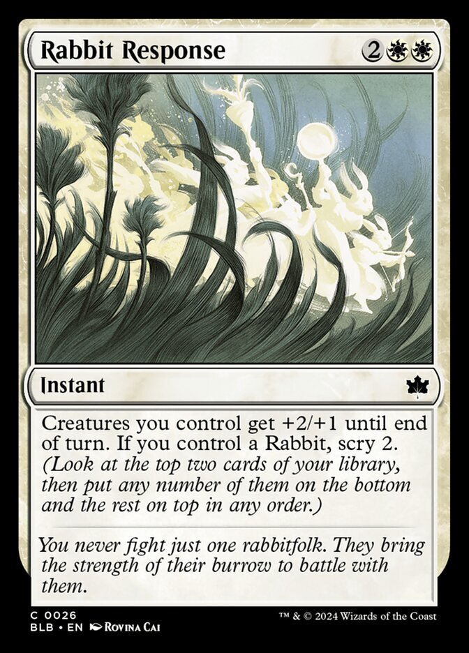 MTG Bloomburrow *FOIL* C Rabbit Response #0026 | eBay