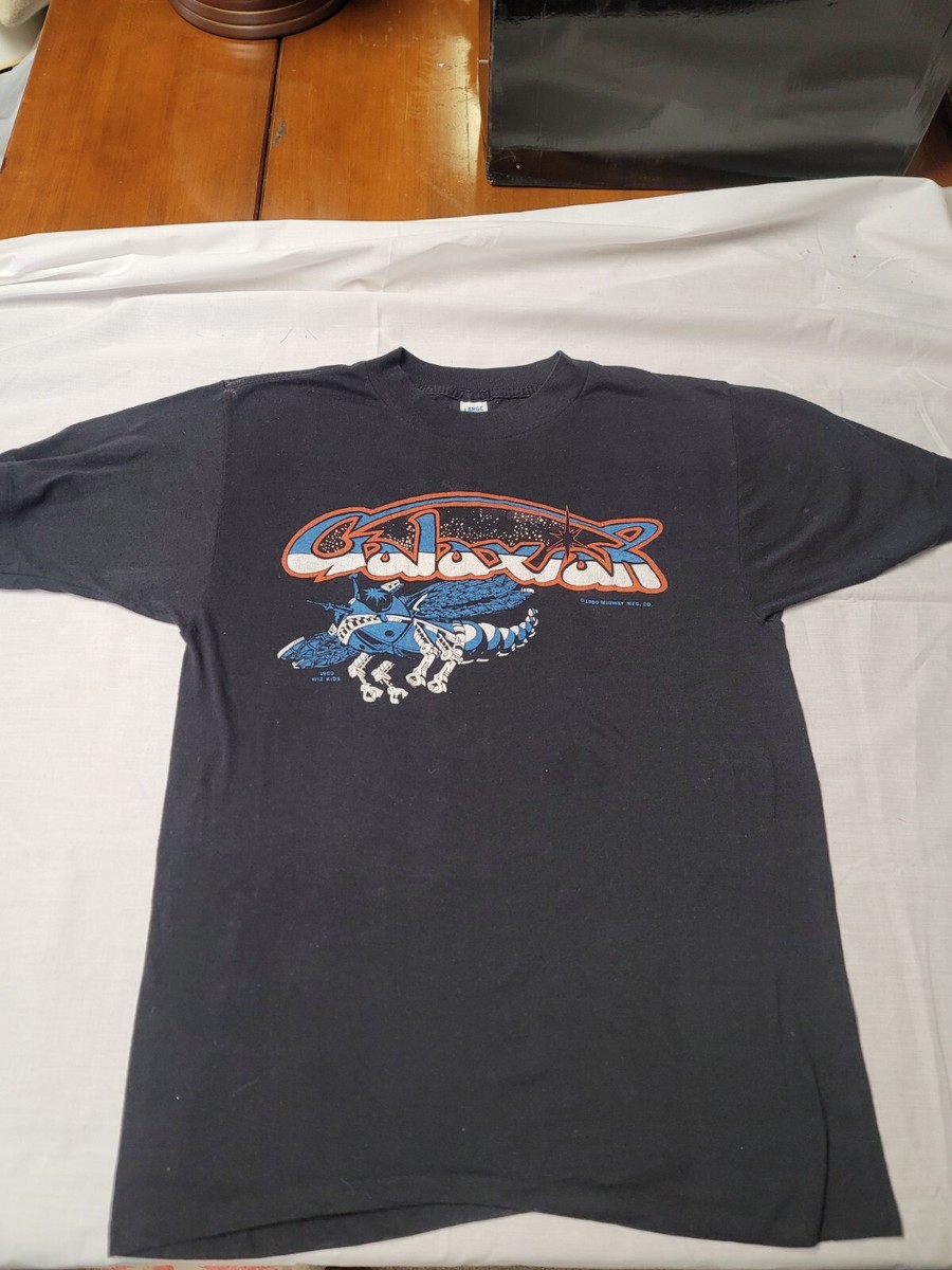 Vtg Original Galaxian Arcade 1980 Midway T-Shirt Sz Large Single
