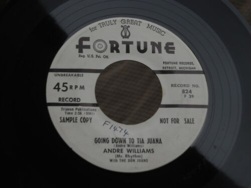 Z26 FORTUNE 824 R&B SOUL ROCKER ANDRE WILLIAMS DON JUANS PULLING TIME TIA JUANA - Picture 5 of 7