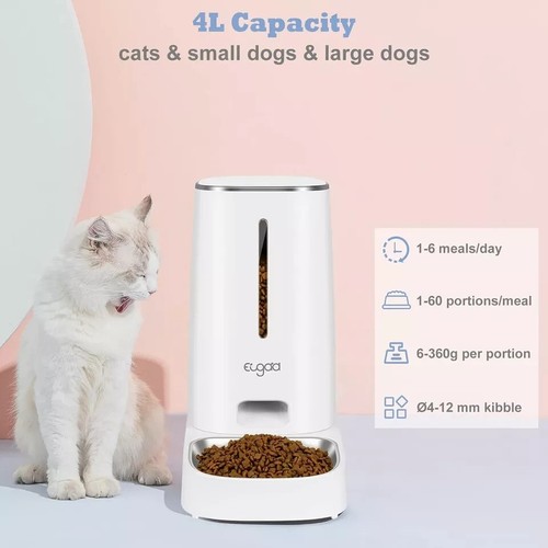 Automatischer Futterspender für Katzen und Hunde, 4 l, Futterautomat. B-Ware - Bild 2 von 7