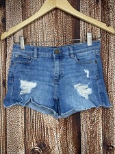 DL1961 Ultimate Girl  s Lucy Blue Distressed Denim Shorts Size 14