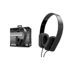 Sentry Headphones Folding Stereo Flat Cord Soft Noise Isolation Cups In Line Mic
