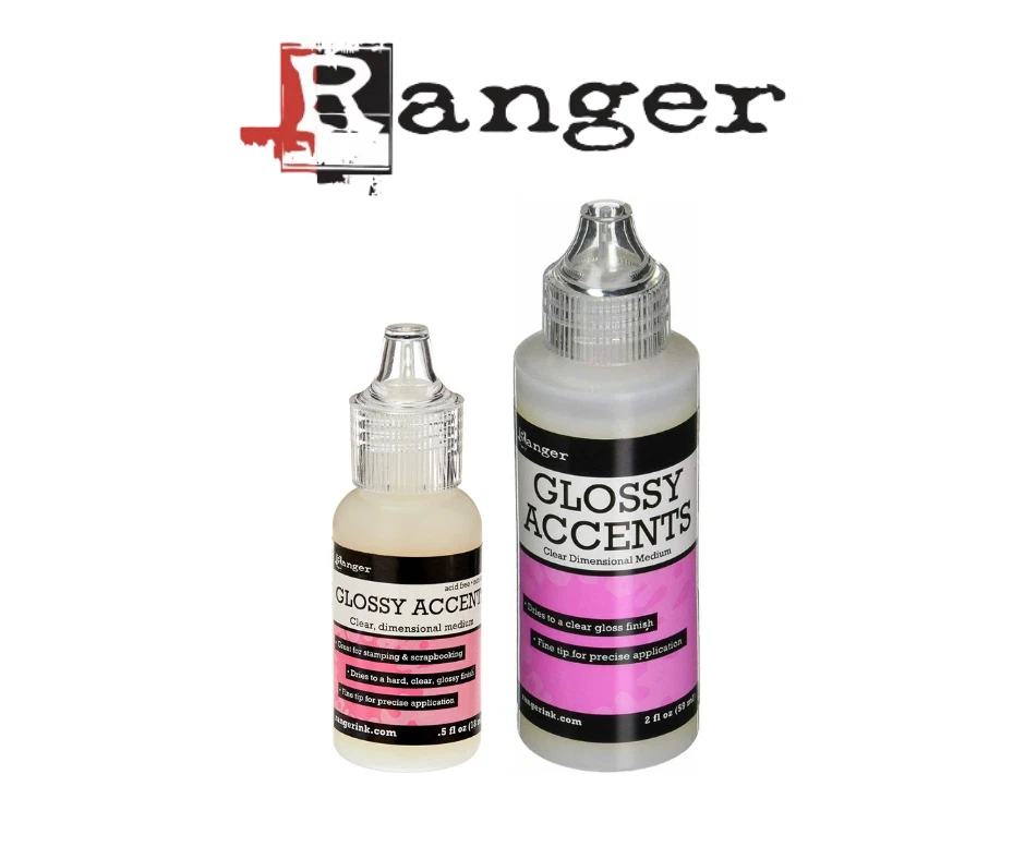 Ranger Glossy Accents Dimensional Medium 3D Craft Glue Clear - 18ml or 59ml