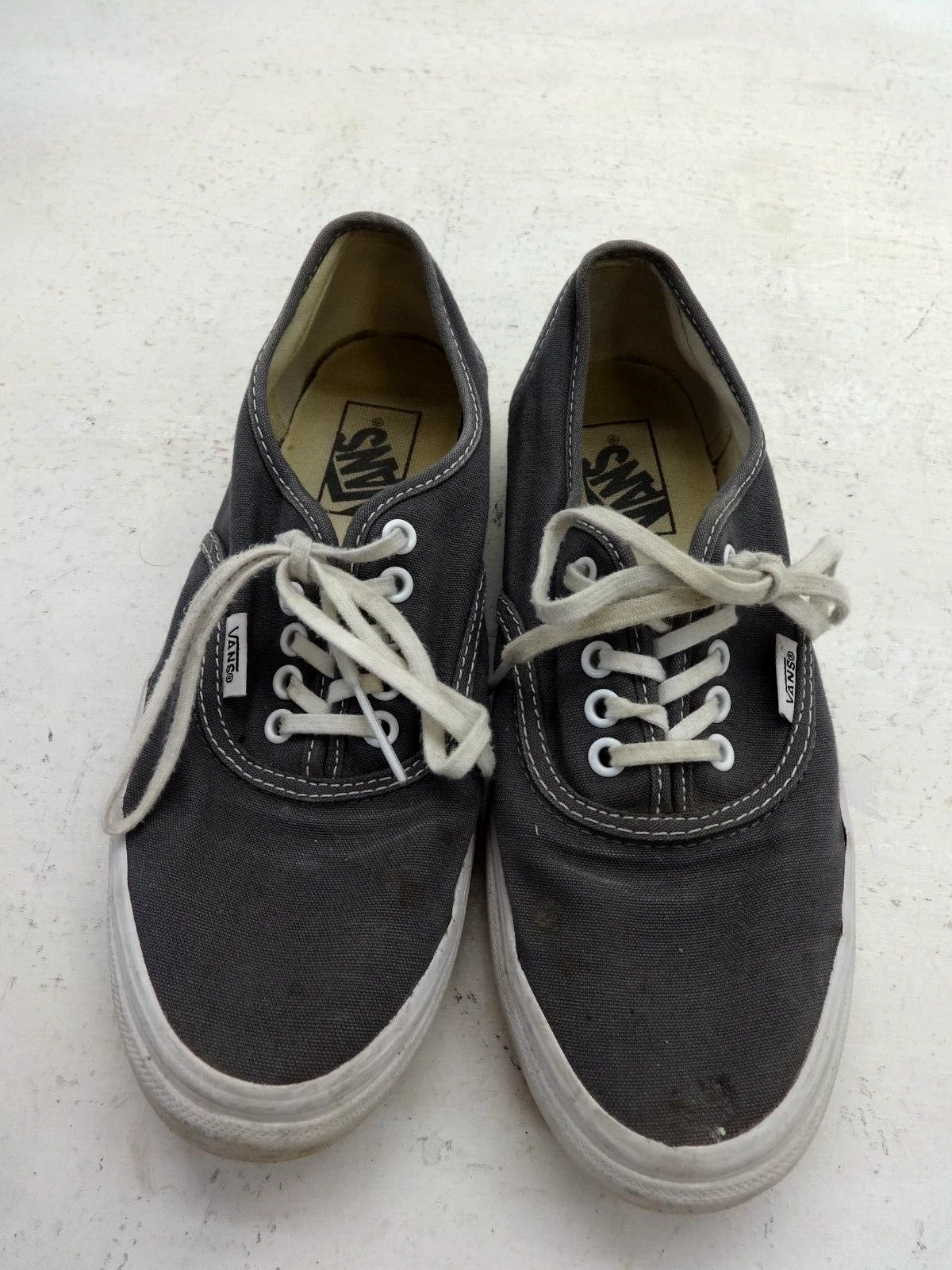 Vans sneakers uomo 6 donna 7 5 grigio bianco lacci fuori muro