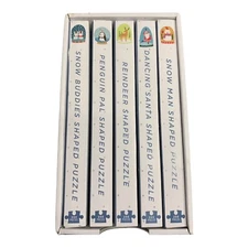 Pink Sky Snowglobe Christmas Winter Puzzle 200 Pcs Each Set Of 5 - Complete