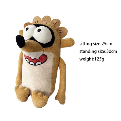 Cosplay Regular show Rigby Plush Toy Soft Stuffed Doll Kids Birthday Gifts 25cm - Picture 2 of 9