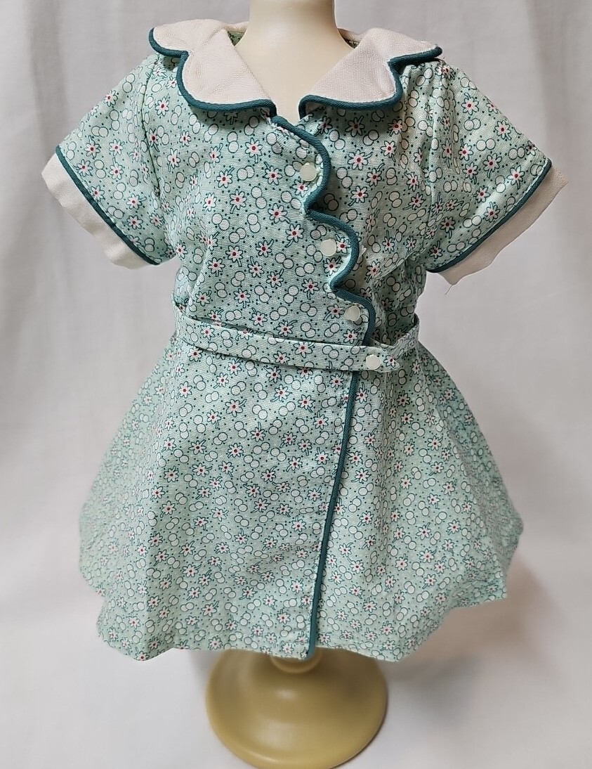 American Girl Doll Kit Kittredge Green Wrap Dress Birthday Collection