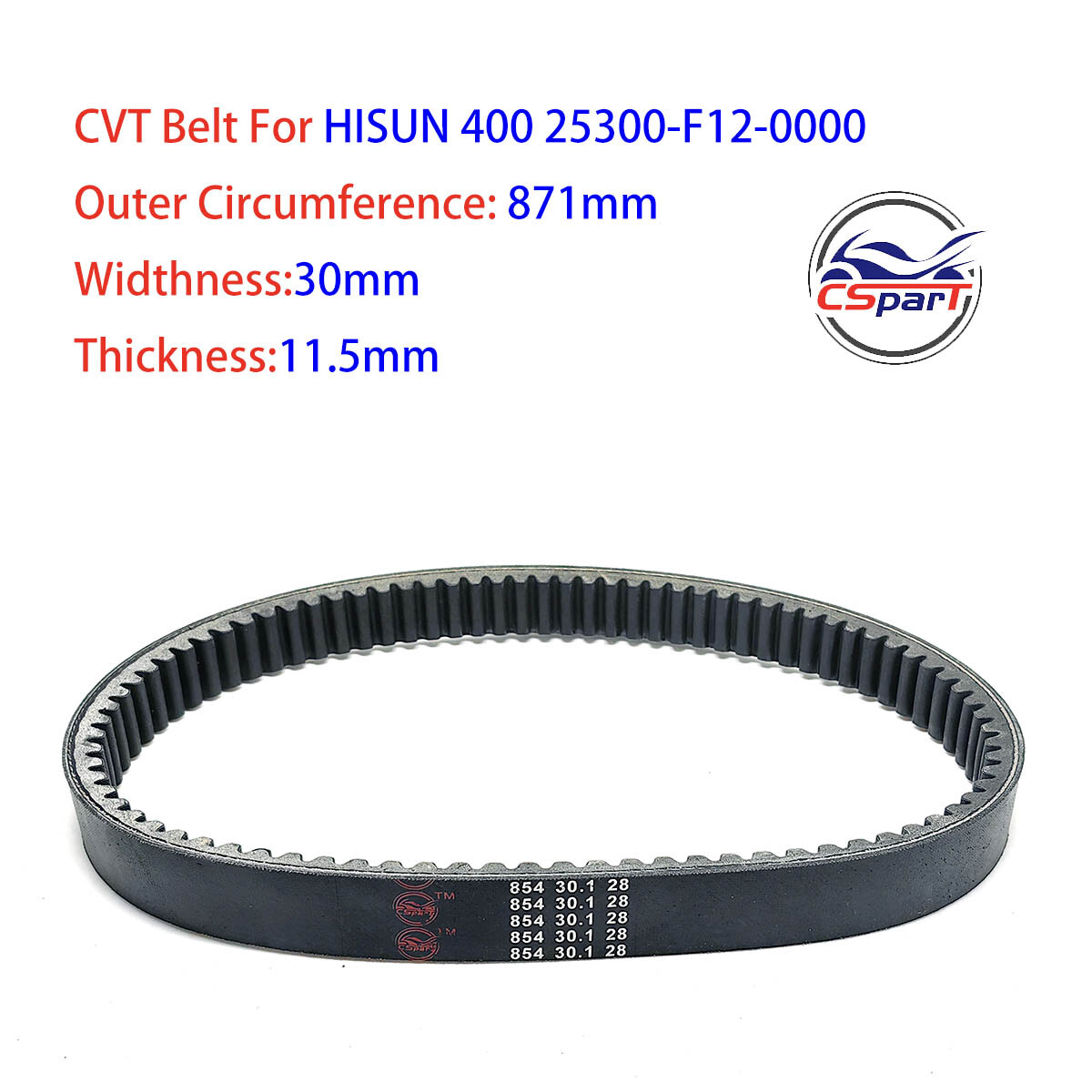 45rpmベルト 854-30.1-28 Belt for HS400 Hisun 400CC UTV CVT Drive Belt 25300