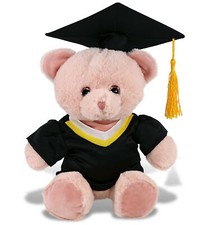 PLUSH GRADUATION - SUPER-SOFT PLUSH - BABY PINK BEAR 8"