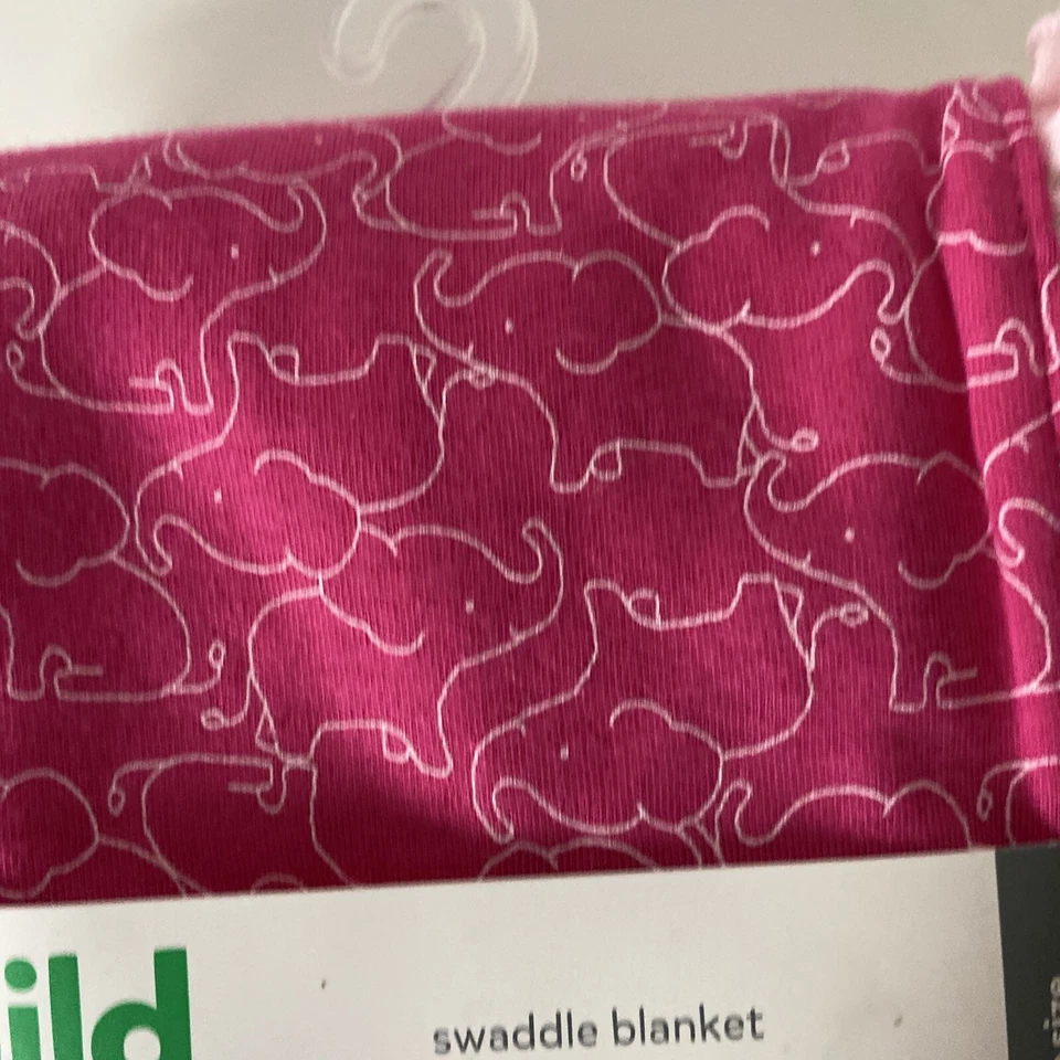 Cobertor de recepção Carters Child Of Mine rosa elefante amoroso babado rosa 30x30” - Imagem 2 de 4