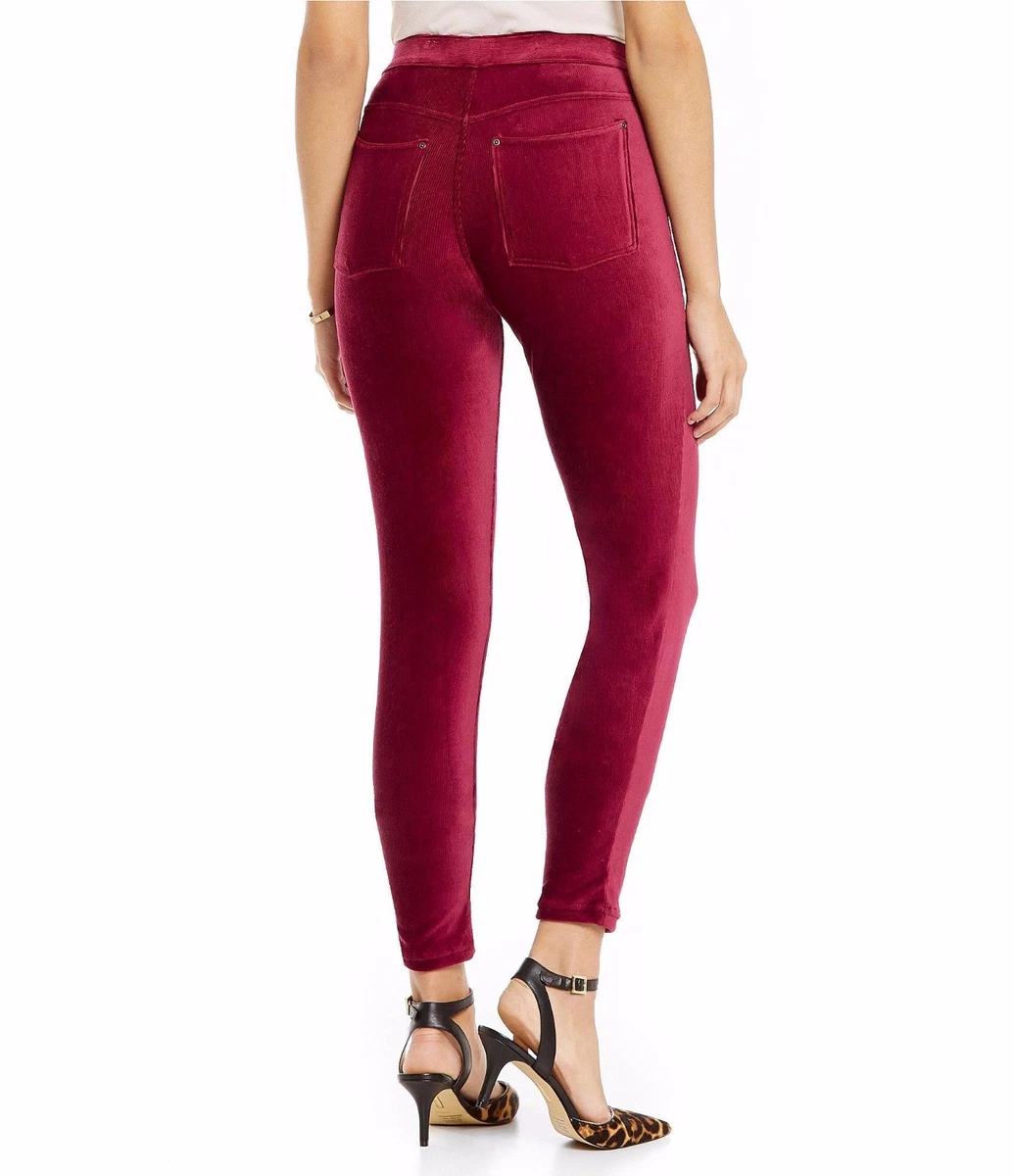 Hue U16947 Rouge Pink Velvety Thin-Wale Stretch Corduroy Leggings - MSRP $44