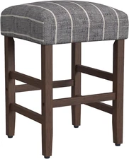 Home Decor Classic Open-Back Counter Height Barstool Square 24 Inch Bar Stools w